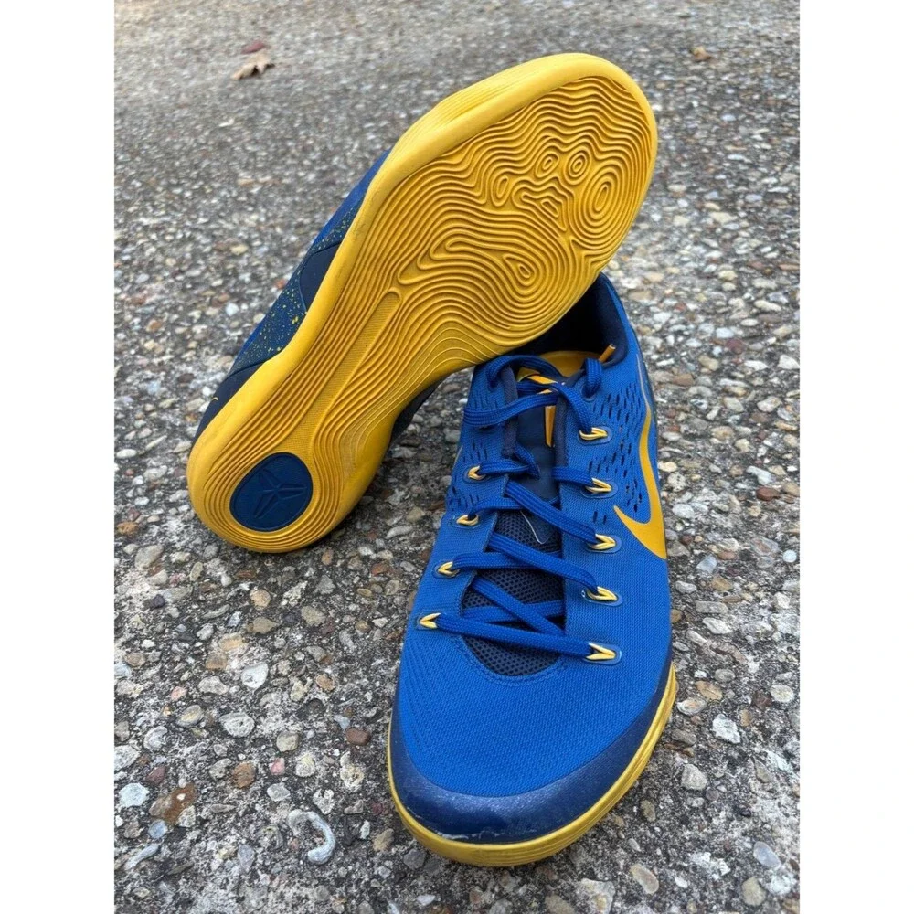 Nike Kobe 9 EM Gym Blue University Gold Mens Basketball Shoes 646701-474 US 13